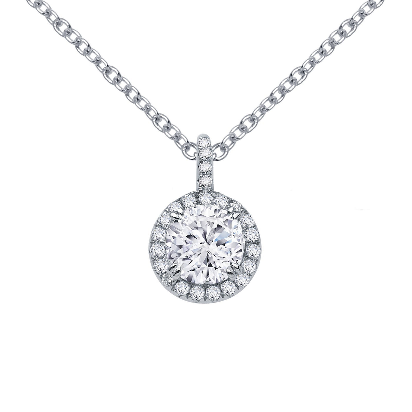 1.05 CTW Halo Necklace