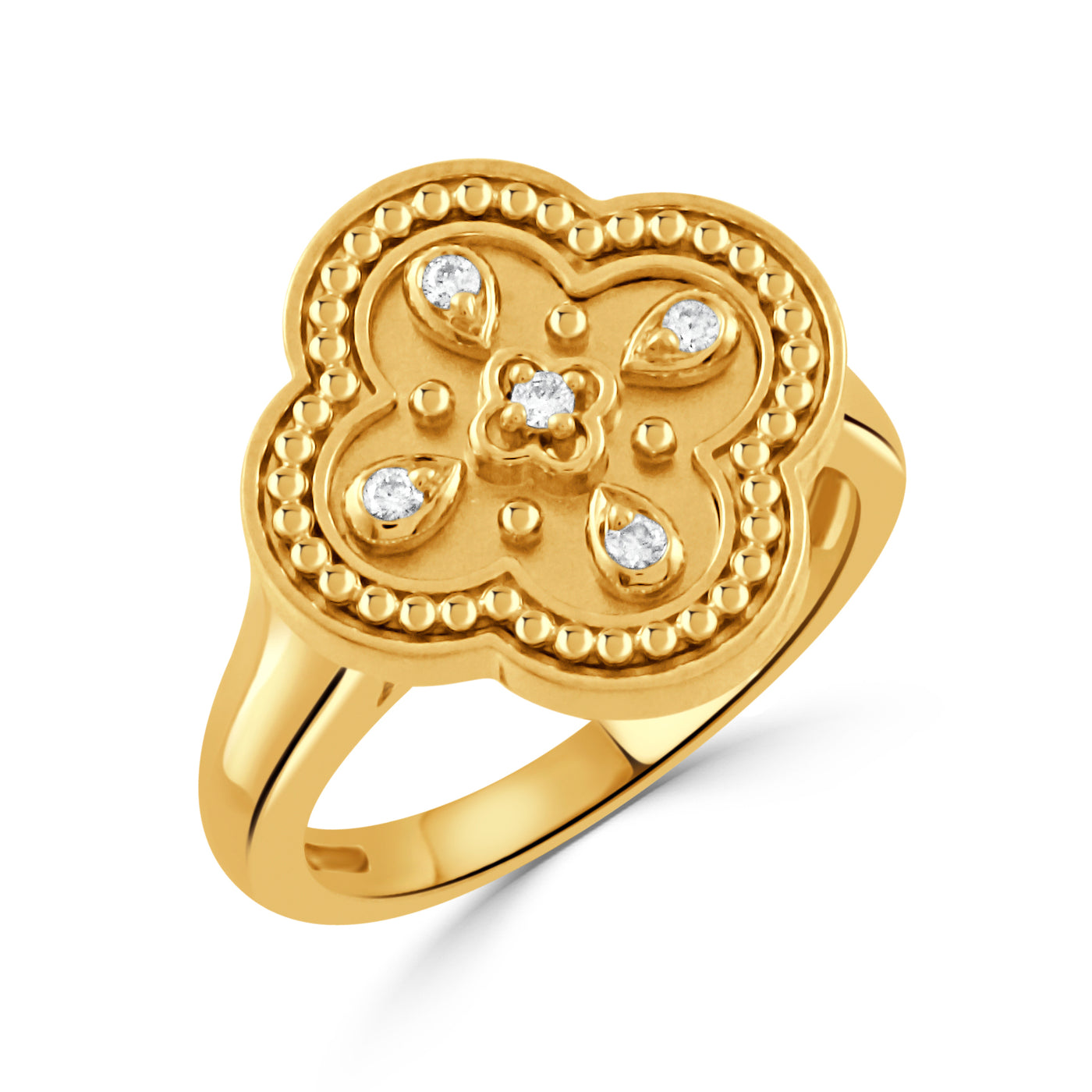 R12054-18K YELLOW GOLD DIAMOND RING
