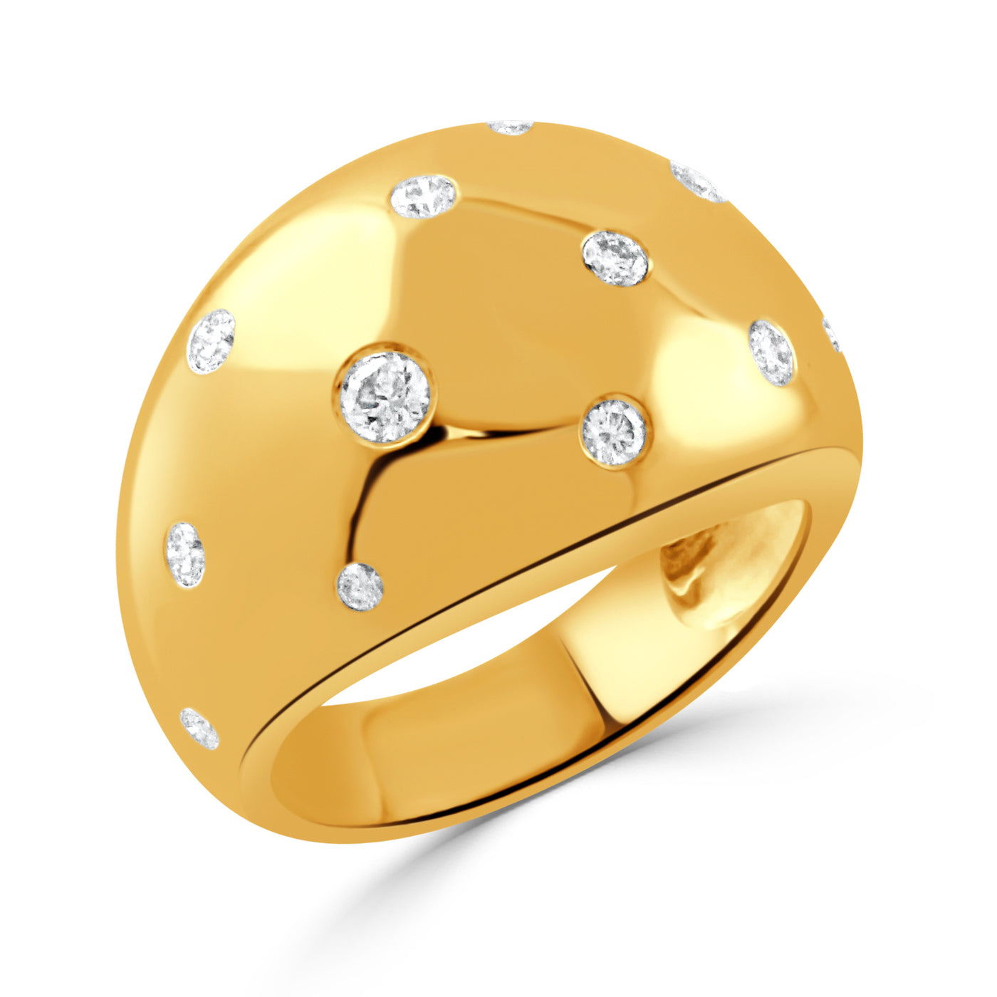 R12318-18K YELLOW GOLD DIAMOND RING