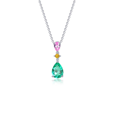 2.29 CTW Fancy Lab-Grown Sapphire Necklace