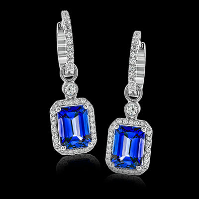 Color Earring in 18k Gold with Diamonds