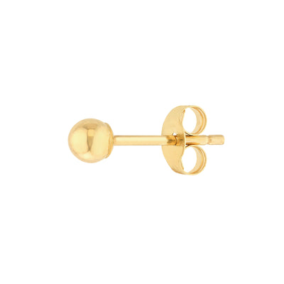 3mm Polished Ball Stud Earrings