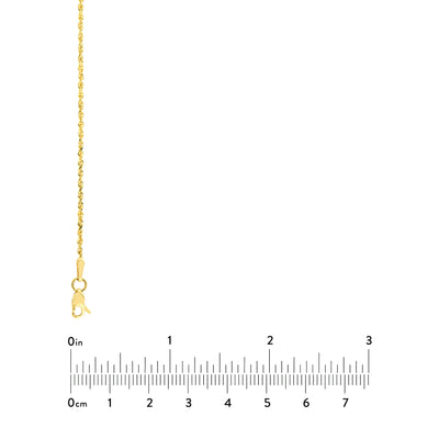 1.56mm D/C Rope Chain with Lobster Lock