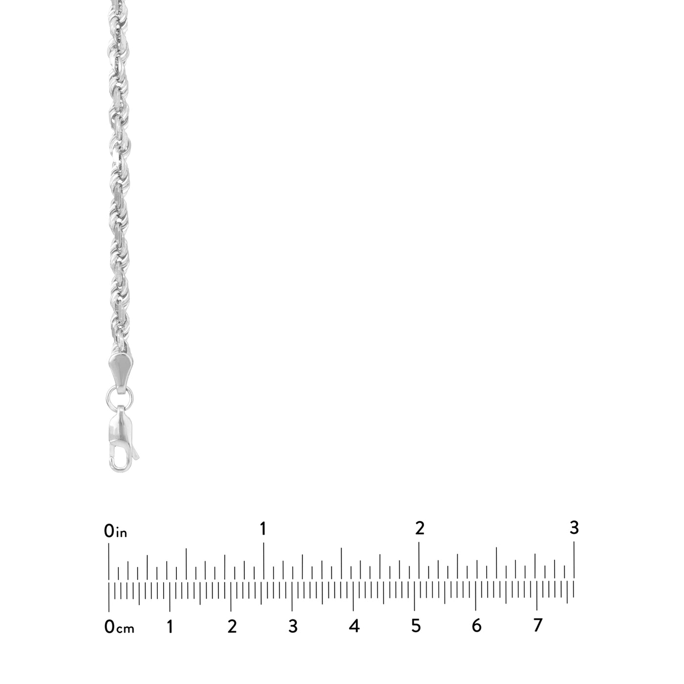 3.8mm D/C Rope Chain with Lobster Lock