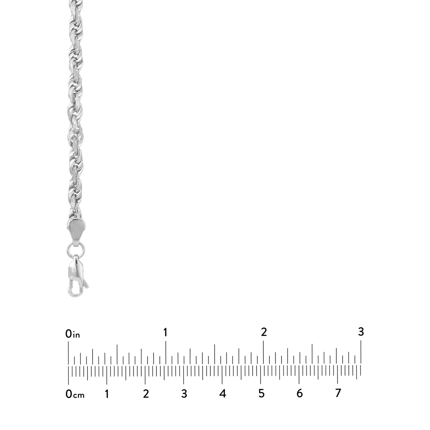 4.4mm D/C Rope Chain with Lobster Lock