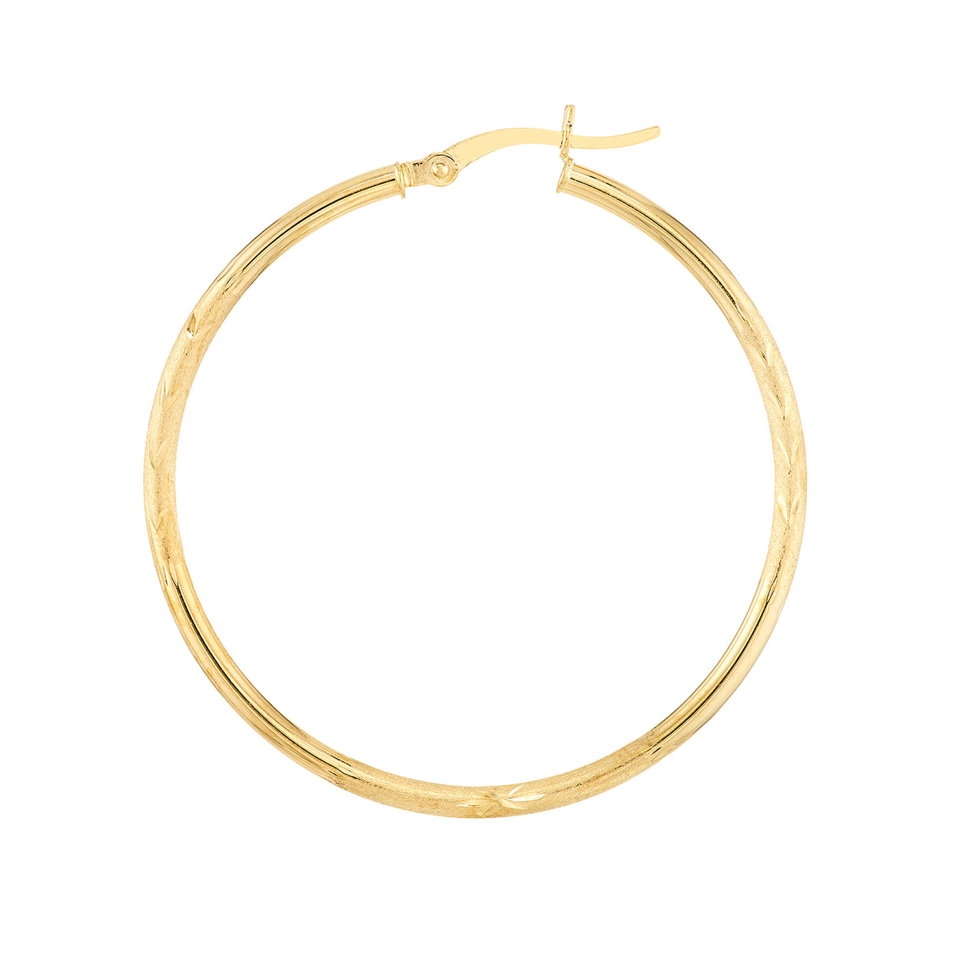 2 X 40mm DC Florentine Hoop Earrings