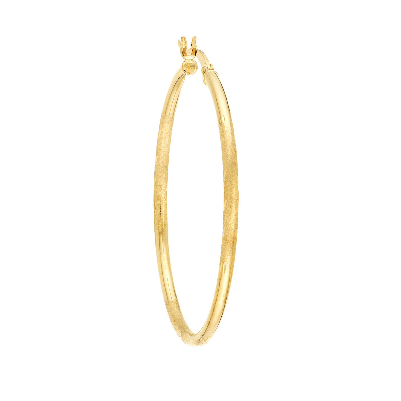 2 X 40mm DC Florentine Hoop Earrings