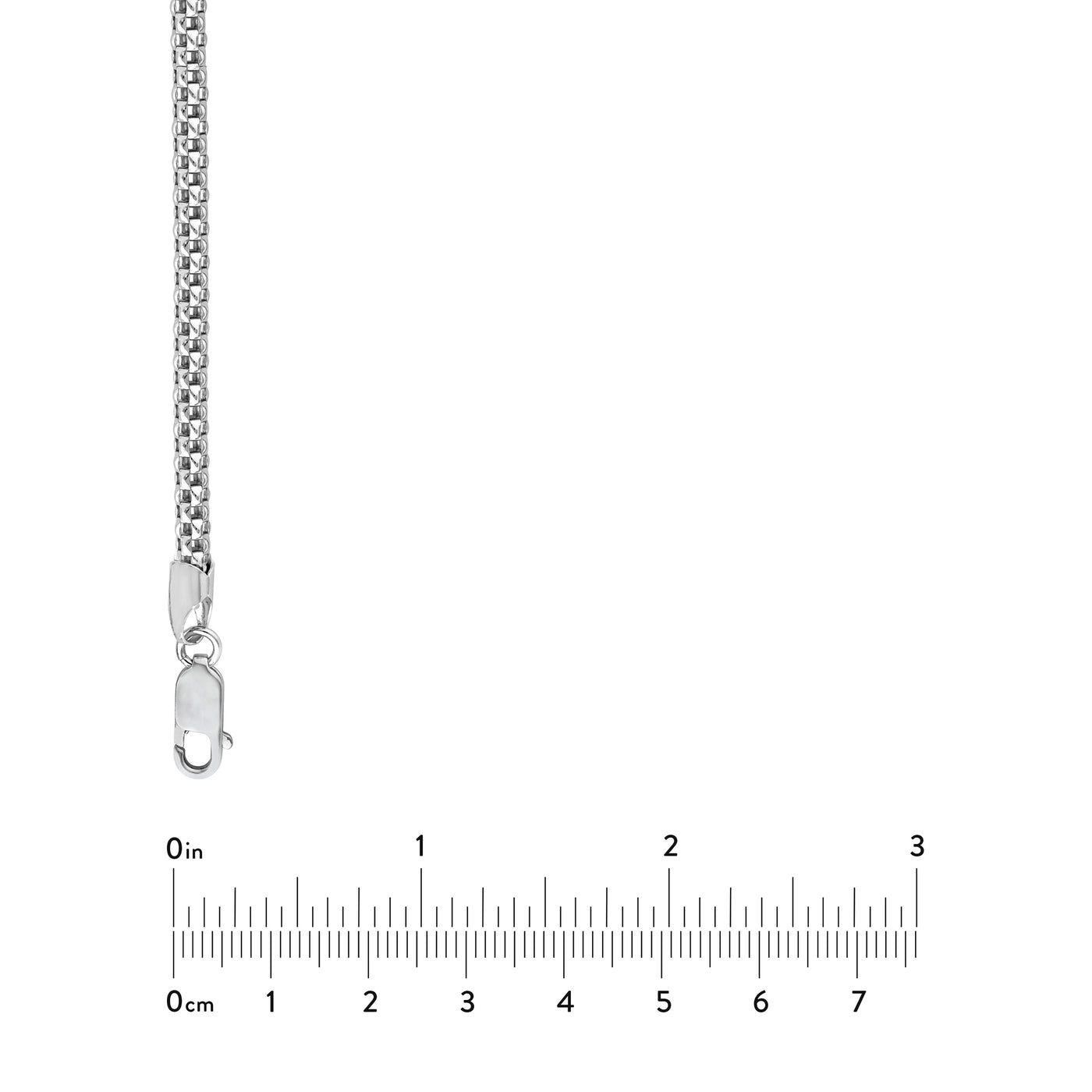 Sterling Silver 4mm Popcorn Chain with Lobster Lock