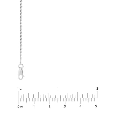 Sterling Silver 1.3mm D/C Rope Chain