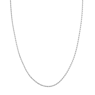 Sterling Silver 2mm D/C Rope Chain