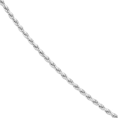 Sterling Silver 2mm D/C Rope Chain