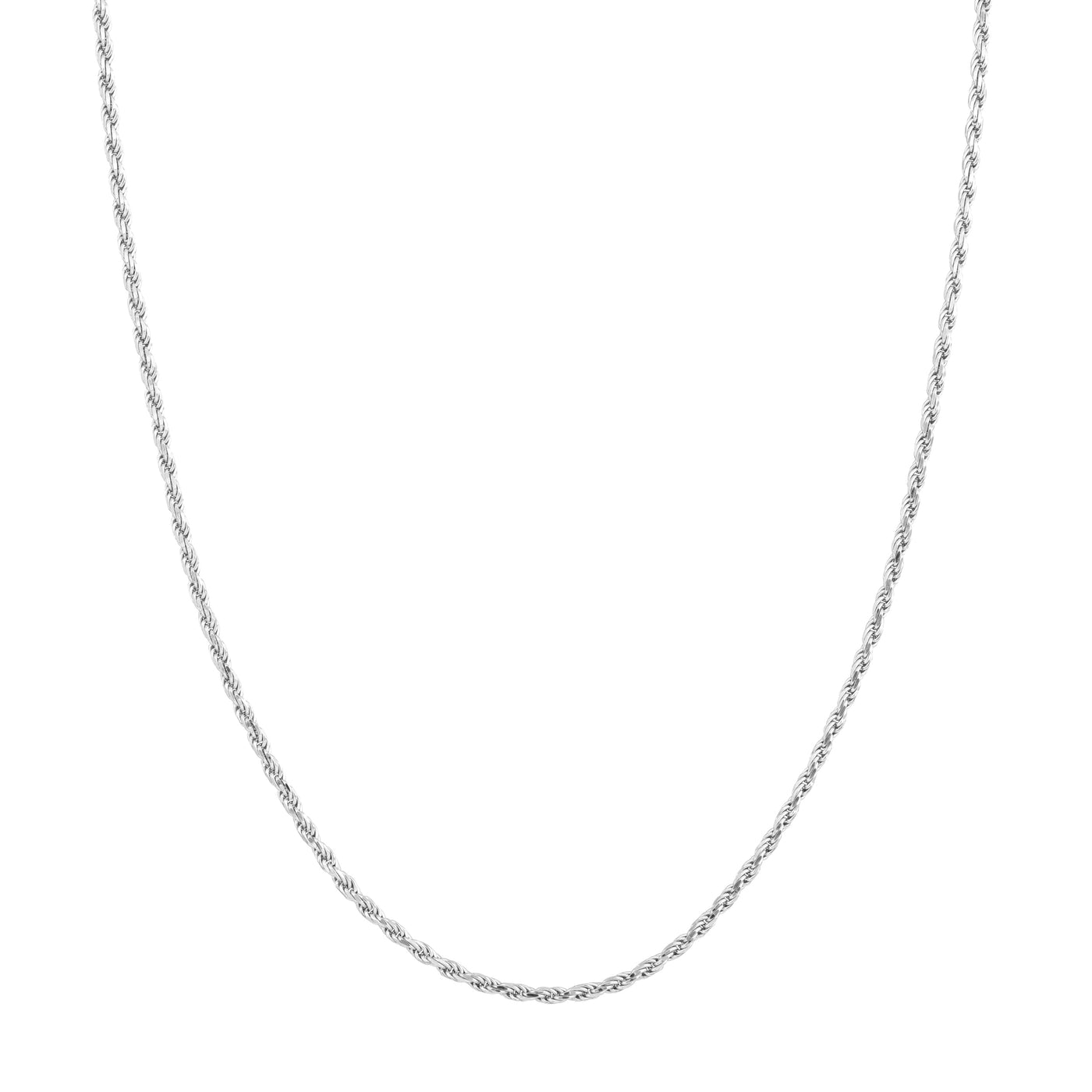 Sterling Silver 2.2mm D/C Rope Chain