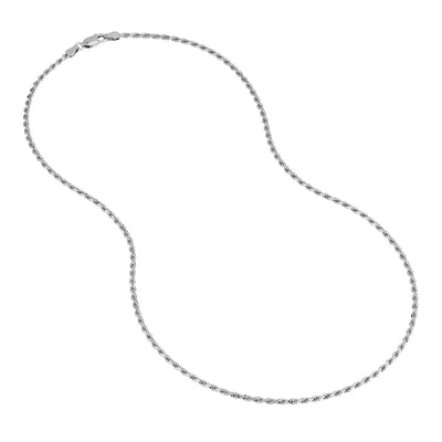 Sterling Silver 2.2mm D/C Rope Chain