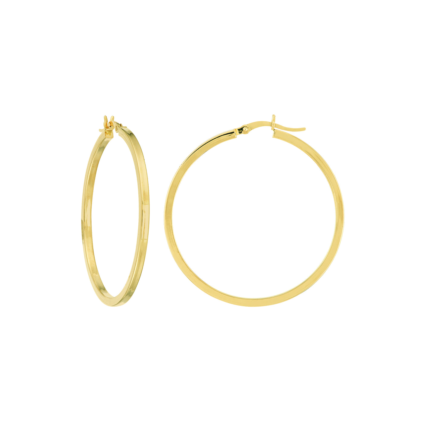 2 x 40mm Square Hoop Earrings