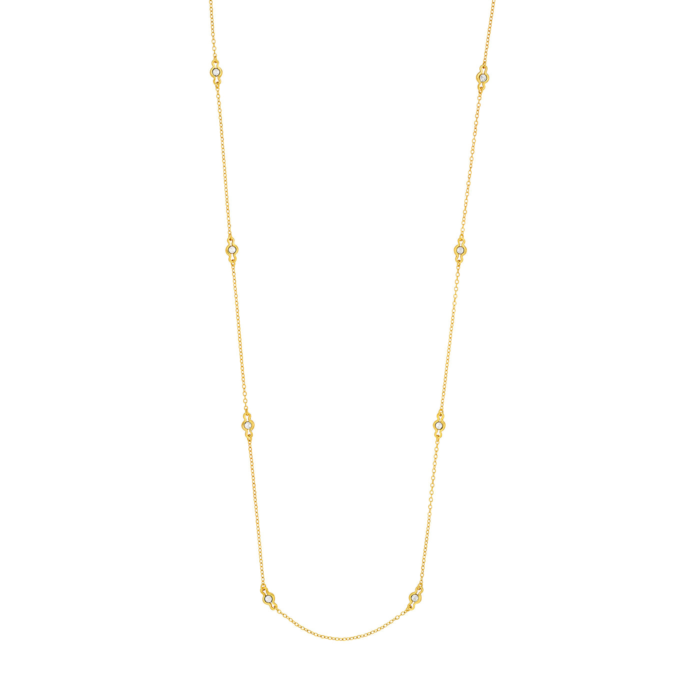 Long And Lovely Cable Illusion Station Necklace
