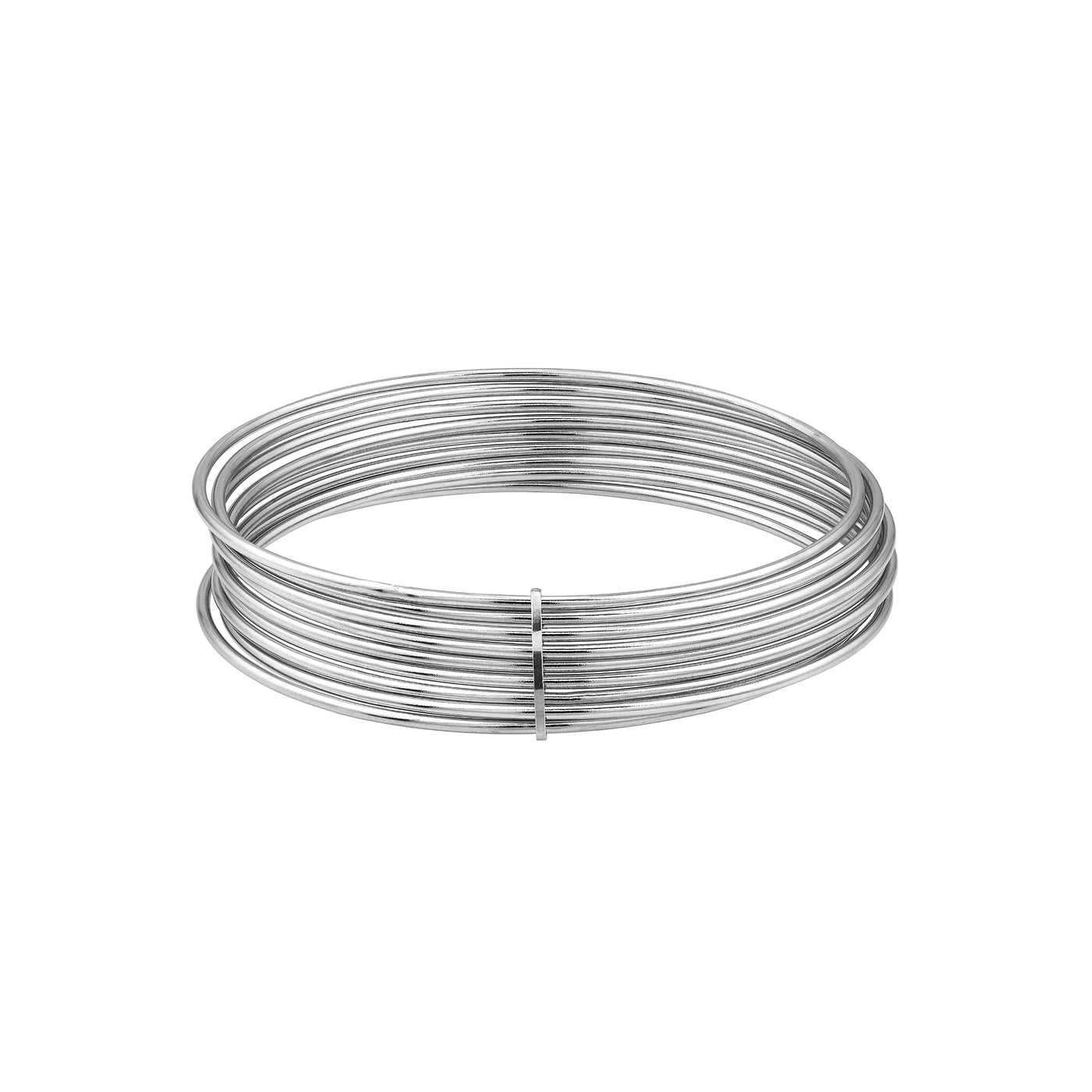 Sterling Silver Nine-Piece Stackable Bangle Set
