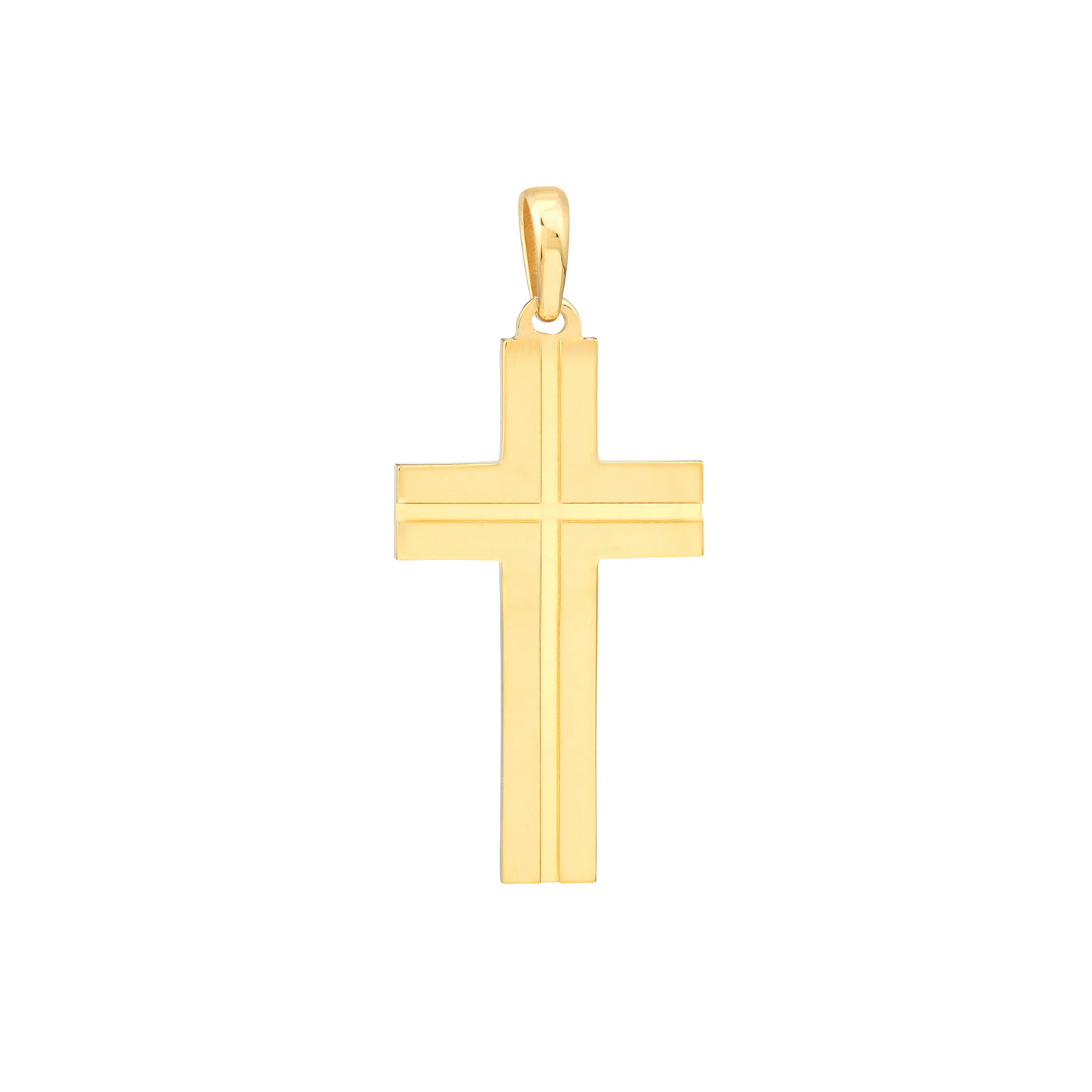Fancy Polished Grooved Cross