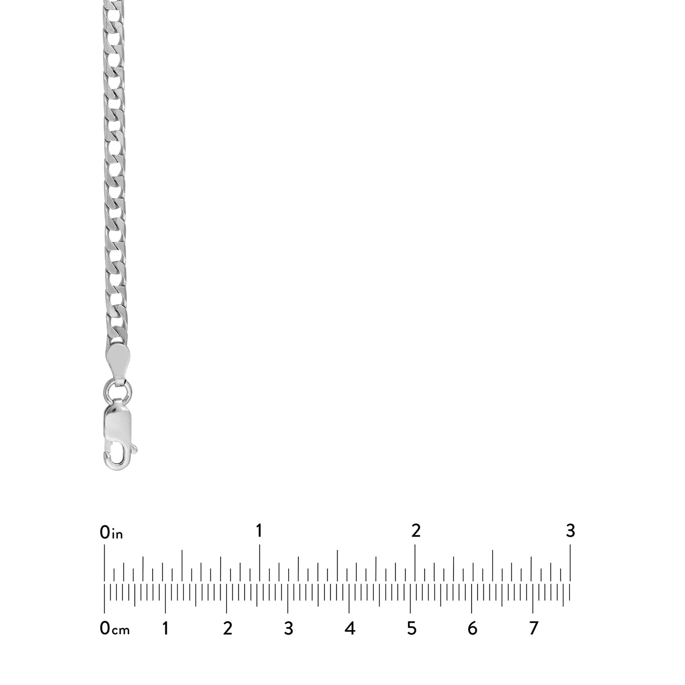Sterling Silver 3.45mm Curb Chain