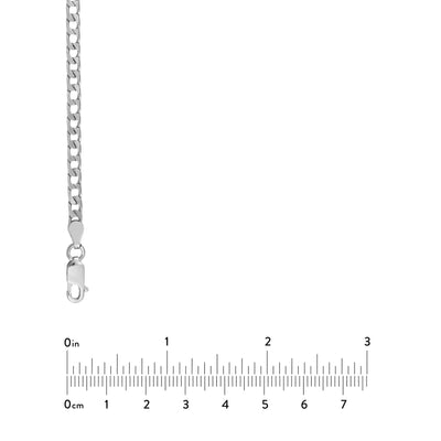 Sterling Silver 3.45mm Curb Chain