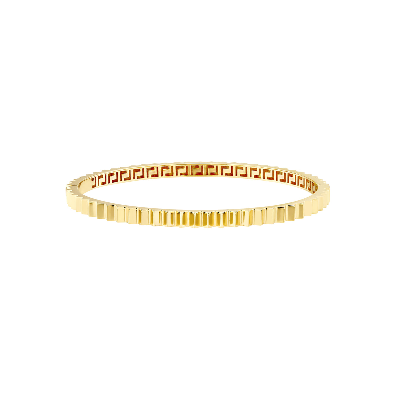 Fluted Hinge Bangle Bracelet