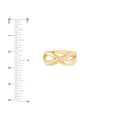 Ribbed Crossover Ring