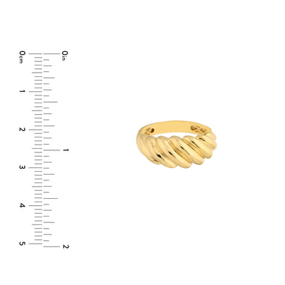 Polished Twist Ribbed Ring