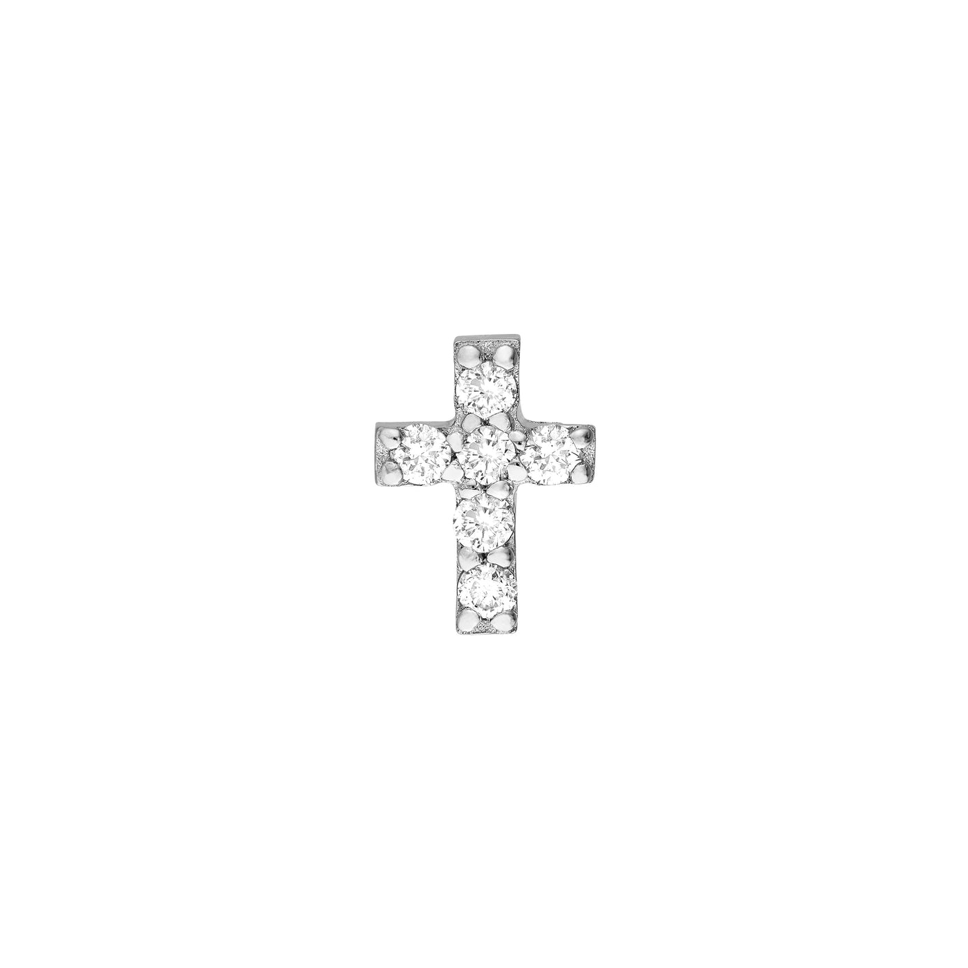 1/8tcw Diamond Cross Stud Earrings