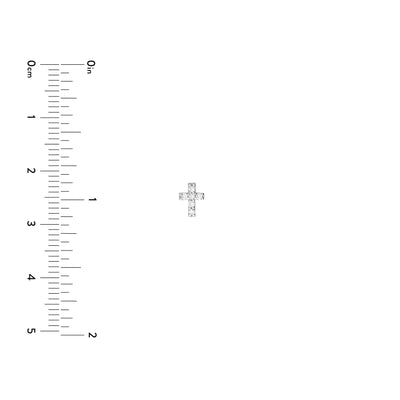 1/8tcw Diamond Cross Stud Earrings