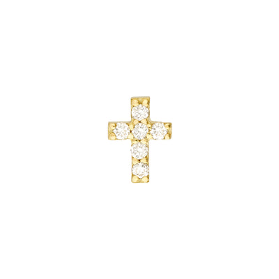 1/8tcw Diamond Cross Stud Earrings