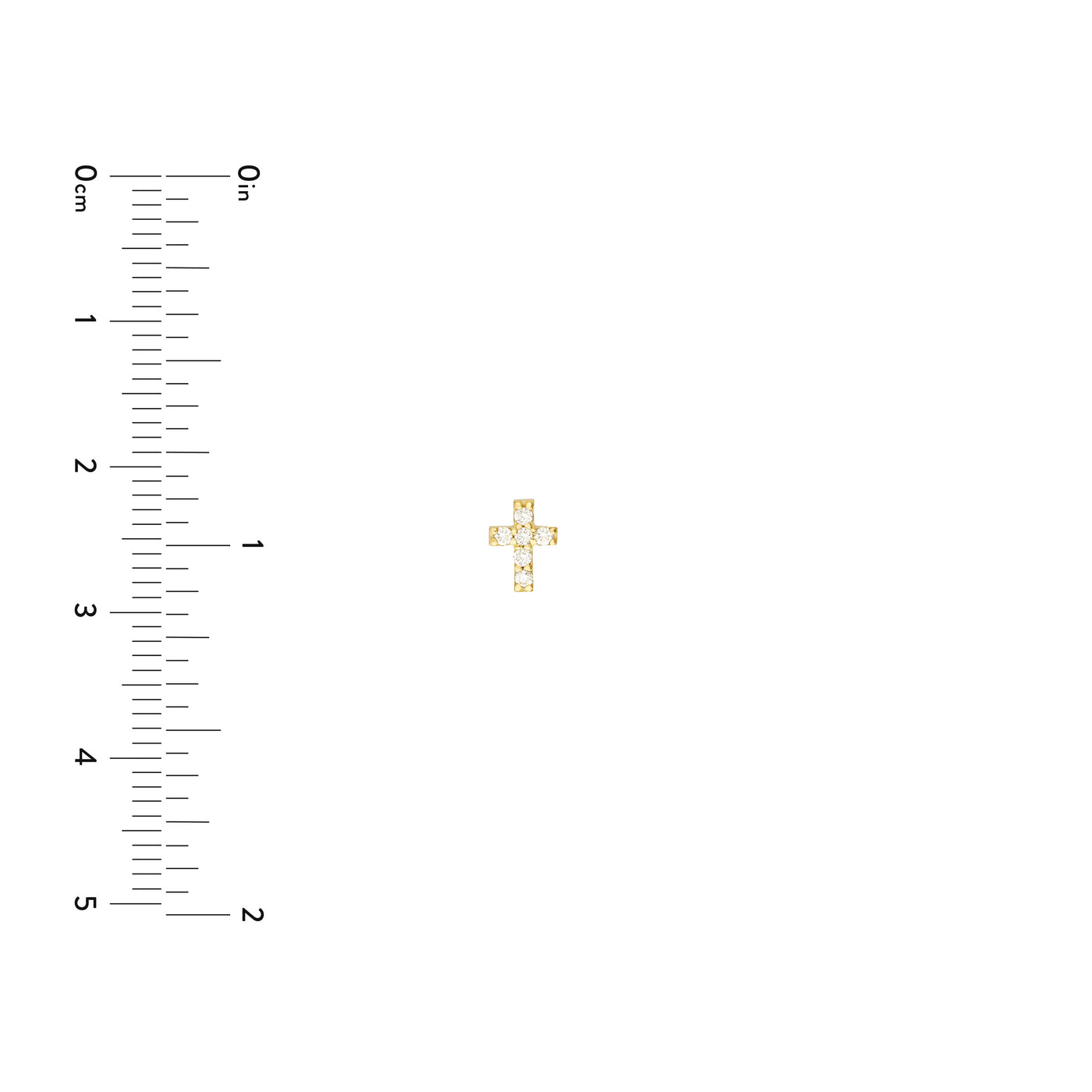 1/8tcw Diamond Cross Stud Earrings