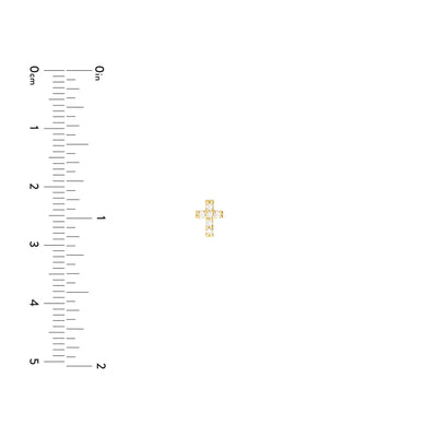1/8tcw Diamond Cross Stud Earrings