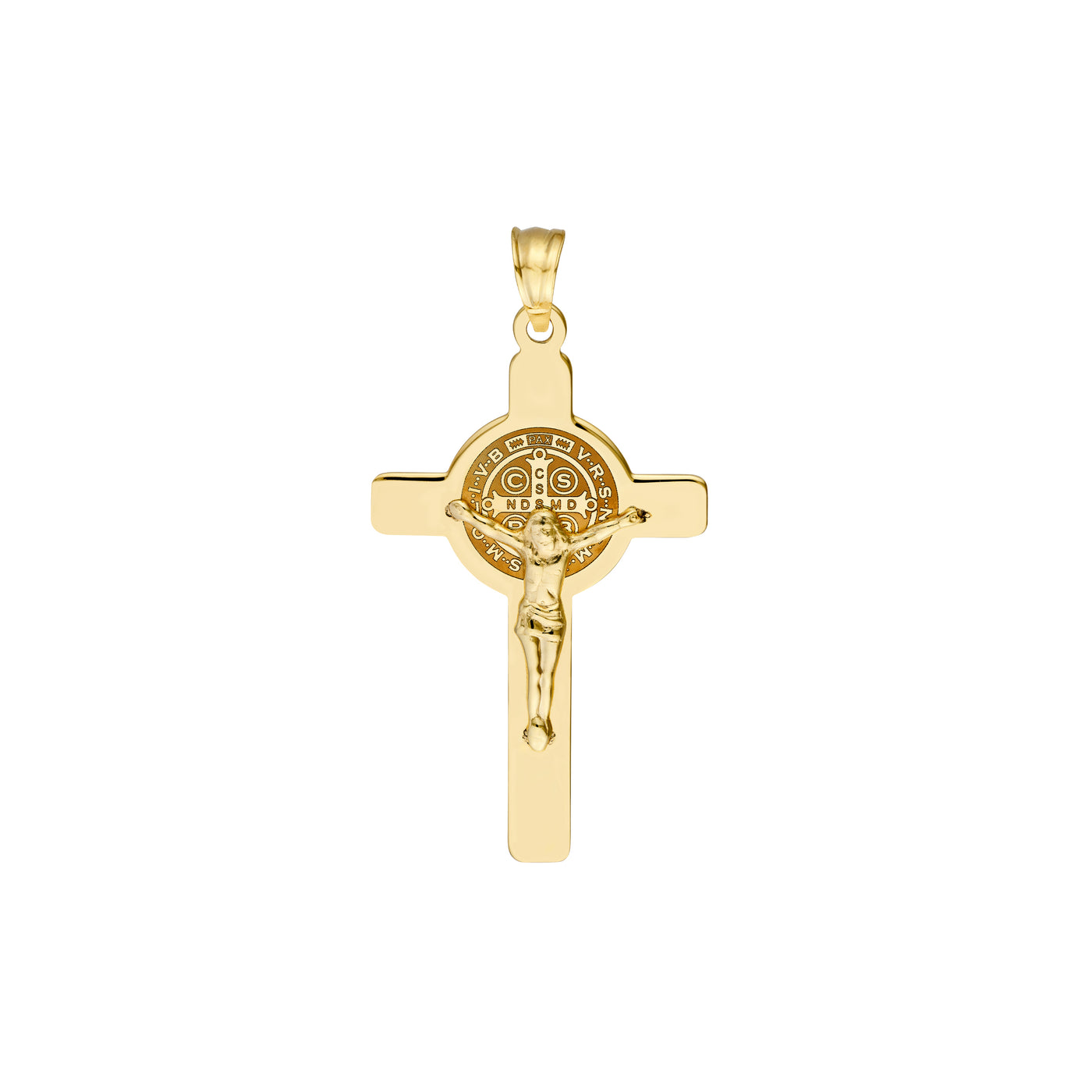 Laser Engraved San Benito Crucifix