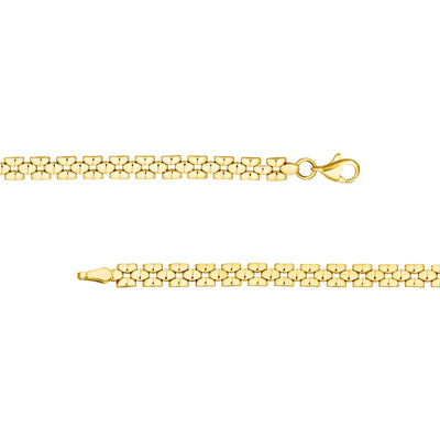 Polished 2+1 Square Link Chain