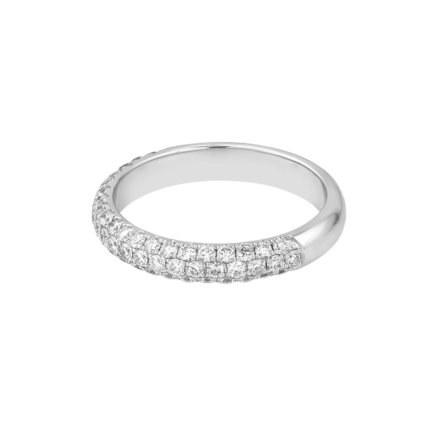 Pavé Diamond Stackable Band (3/4tcw) in White Gold
