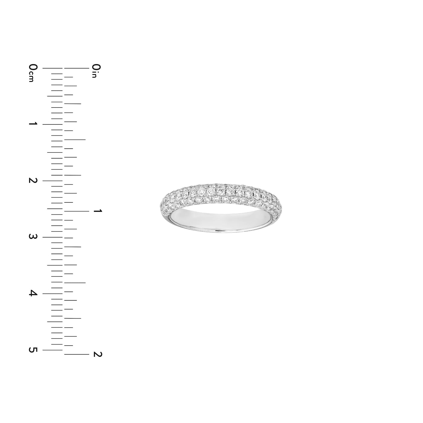 Pavé Diamond Stackable Band (3/4tcw) in White Gold