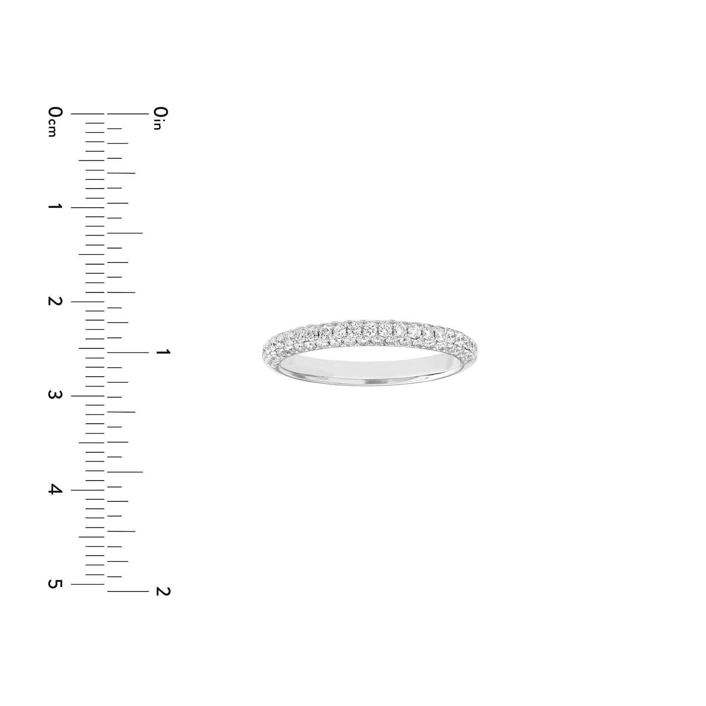 Diamond Pavé Stackable Band (5/8tcw) in White Gold