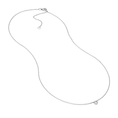 Bezel Set Round Diamond Necklace (1/10tcw)