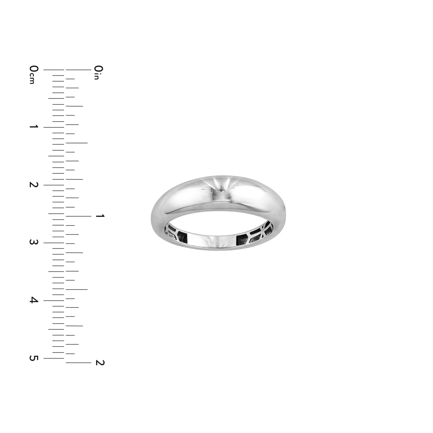 Sterling Silver Polished Dome Graduated Ring