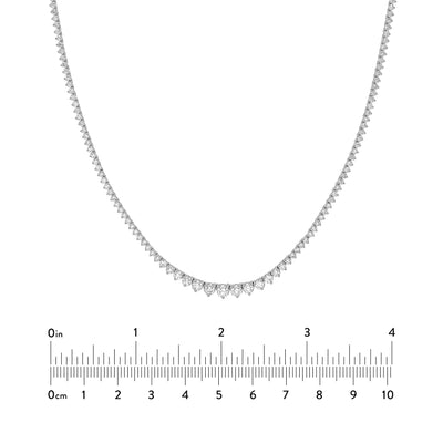 Diamond Graduated Half Tennis Necklace (3-1/4tcw)