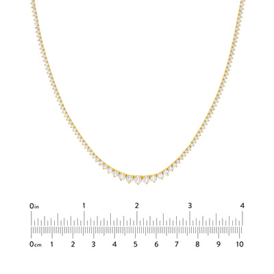 Diamond Graduated Half Tennis Necklace (3-1/4tcw)