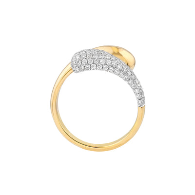Teardrop Diamond Bypass Ring