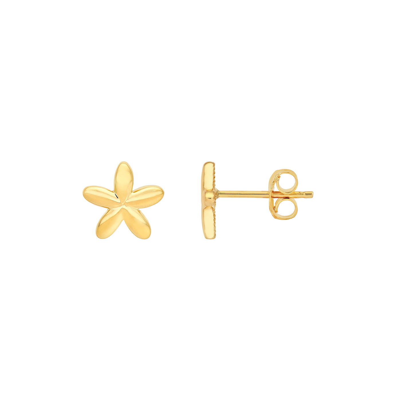 Polished Flower Stud Earrings