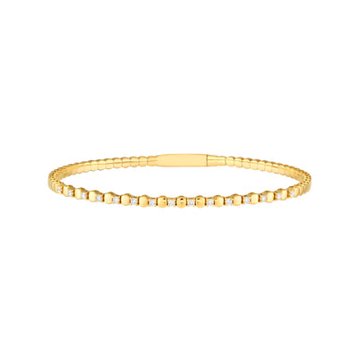 1/3tcw Alternating Diamond and Round Link Flexi Bracelet