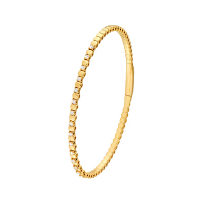 1/3tcw Alternating Diamond and Round Link Flexi Bracelet
