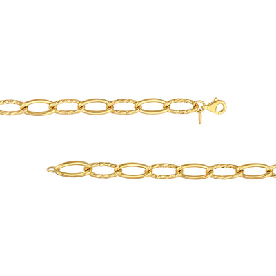 Oval Twist Polished Links Chain