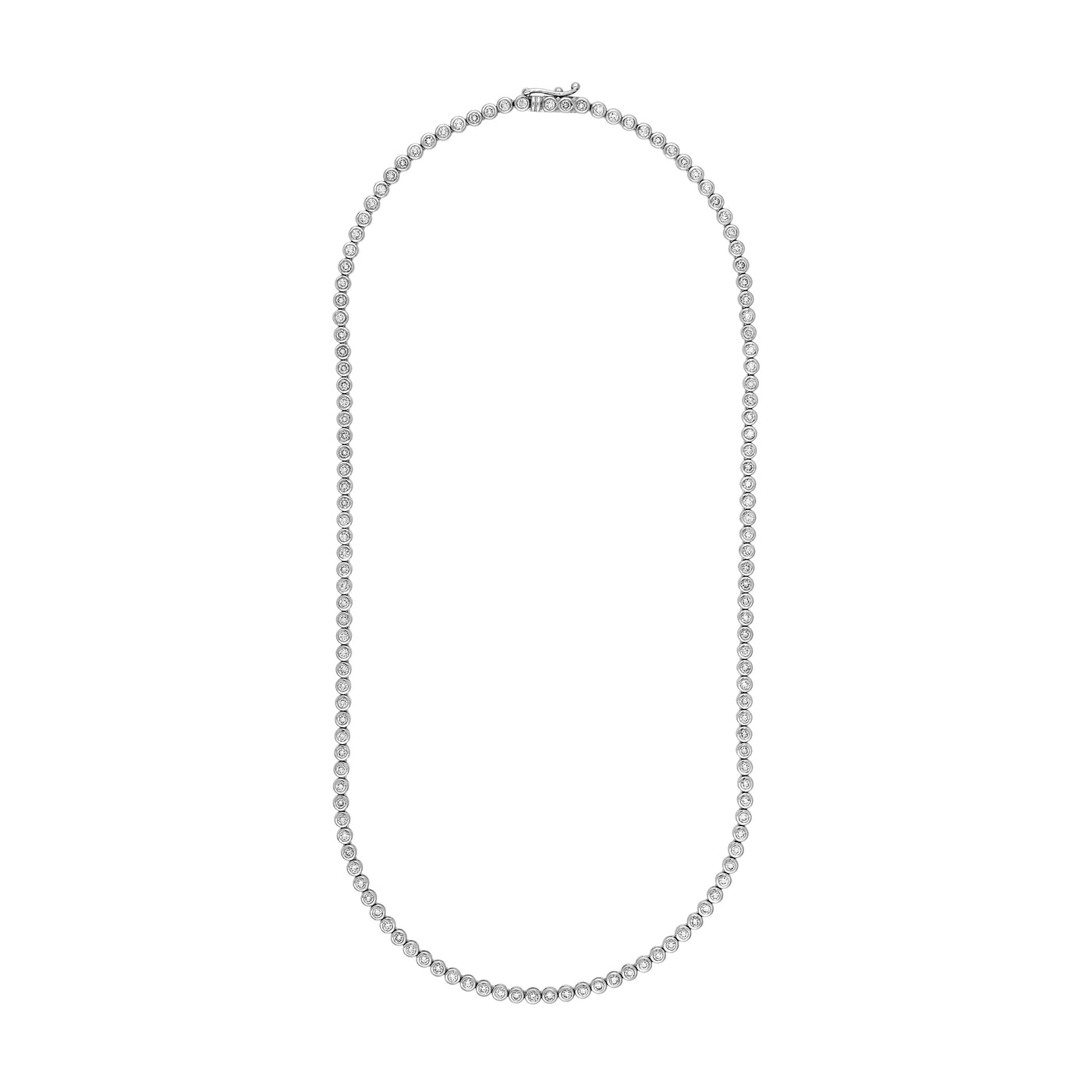 Bezel Set Diamond Necklace (4tcw)