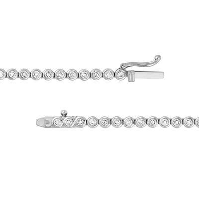 Bezel Set Diamond Necklace (4tcw)