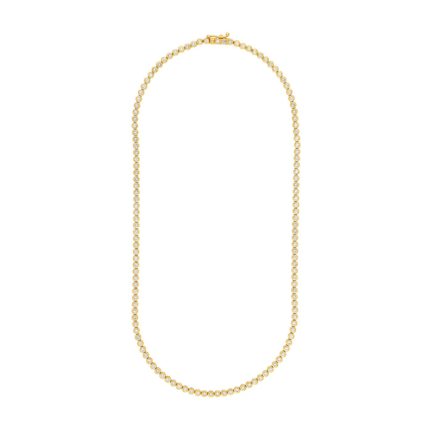 Bezel Set Diamond Necklace (4tcw)