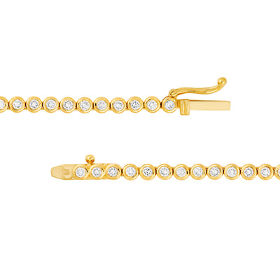 Bezel Set Diamond Necklace (4tcw)