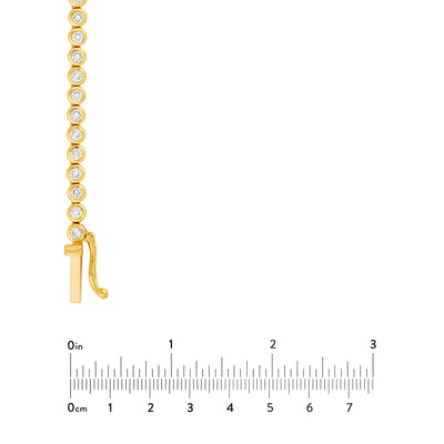 Bezel Set Diamond Necklace (4tcw)